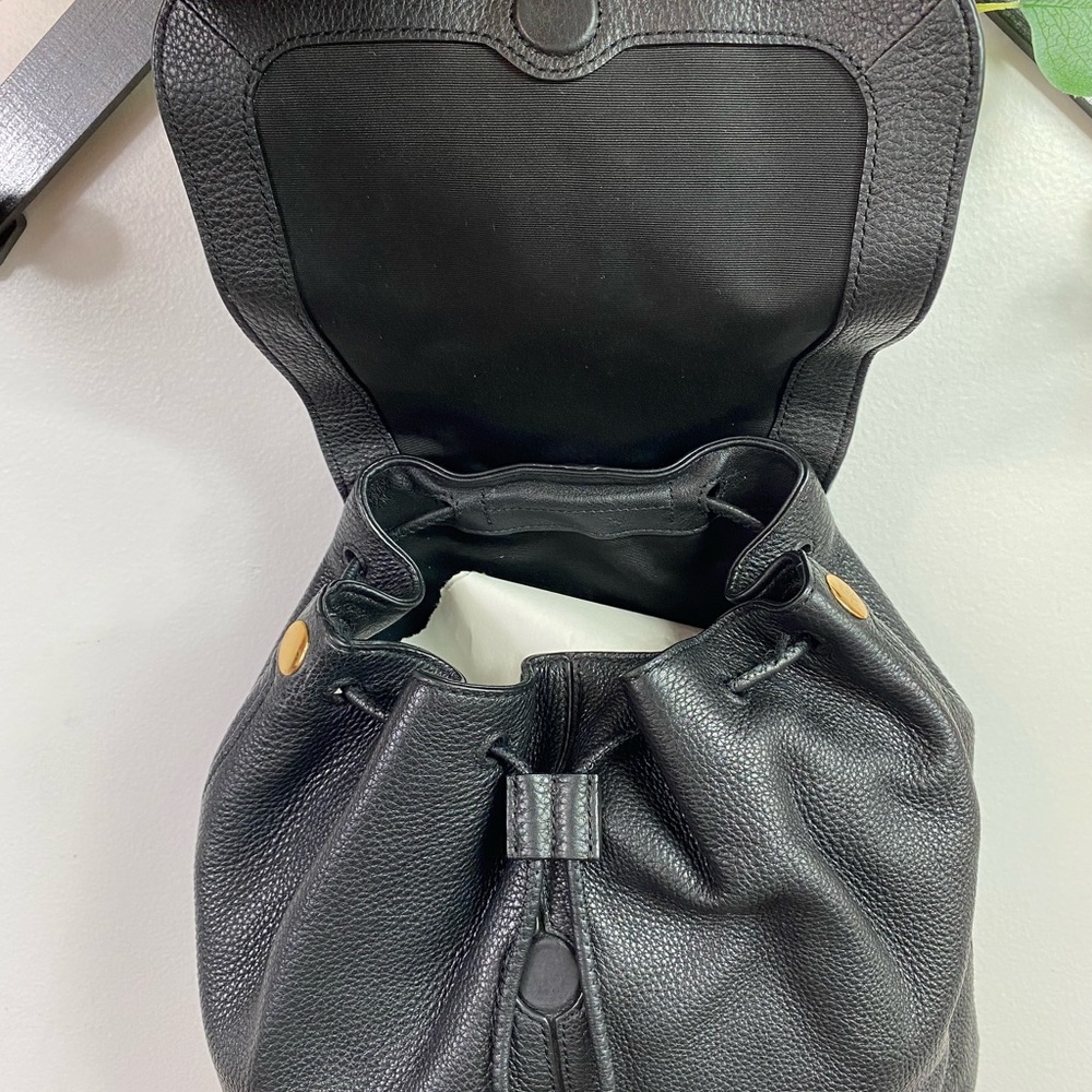 Marc Jacobs Black Leather Drawstring Backpack - Picture 9 of 12